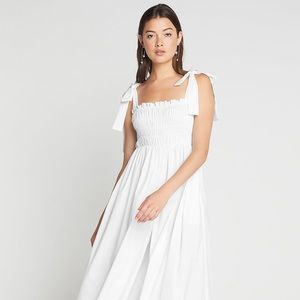 Choosy White Tie-Up Romper in Large